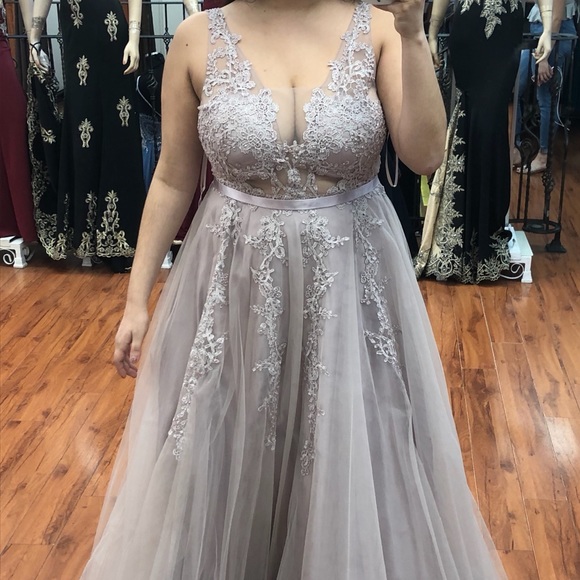 Mauve A-Line Dress - Picture 1 of 6